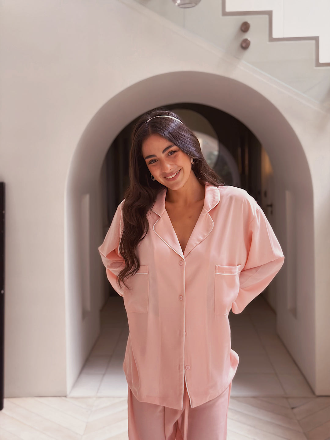 Self love satin /Dream lace in rose pajama only