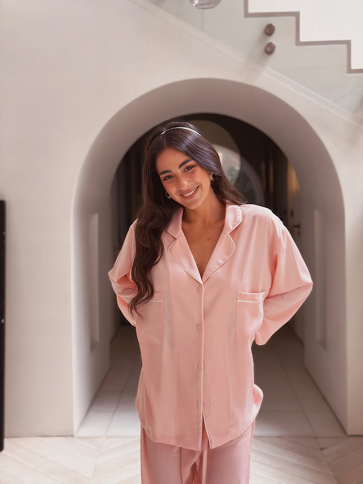 Self love satin /Dream lace in rose pajama only