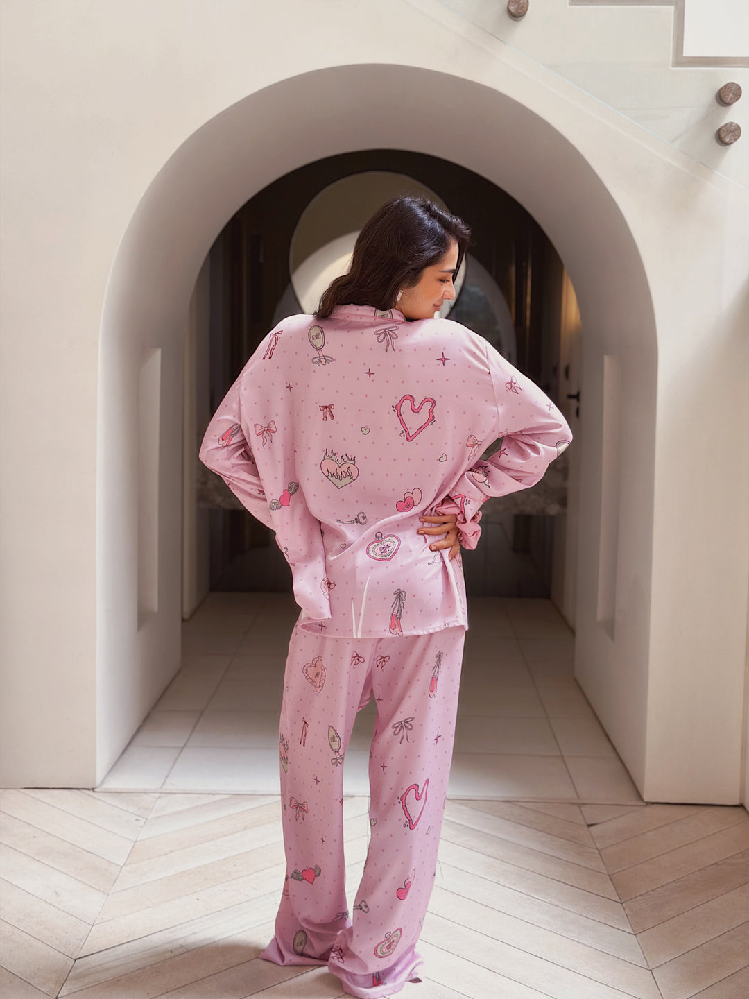 Self love cotton /Angle mood in pink pajama only