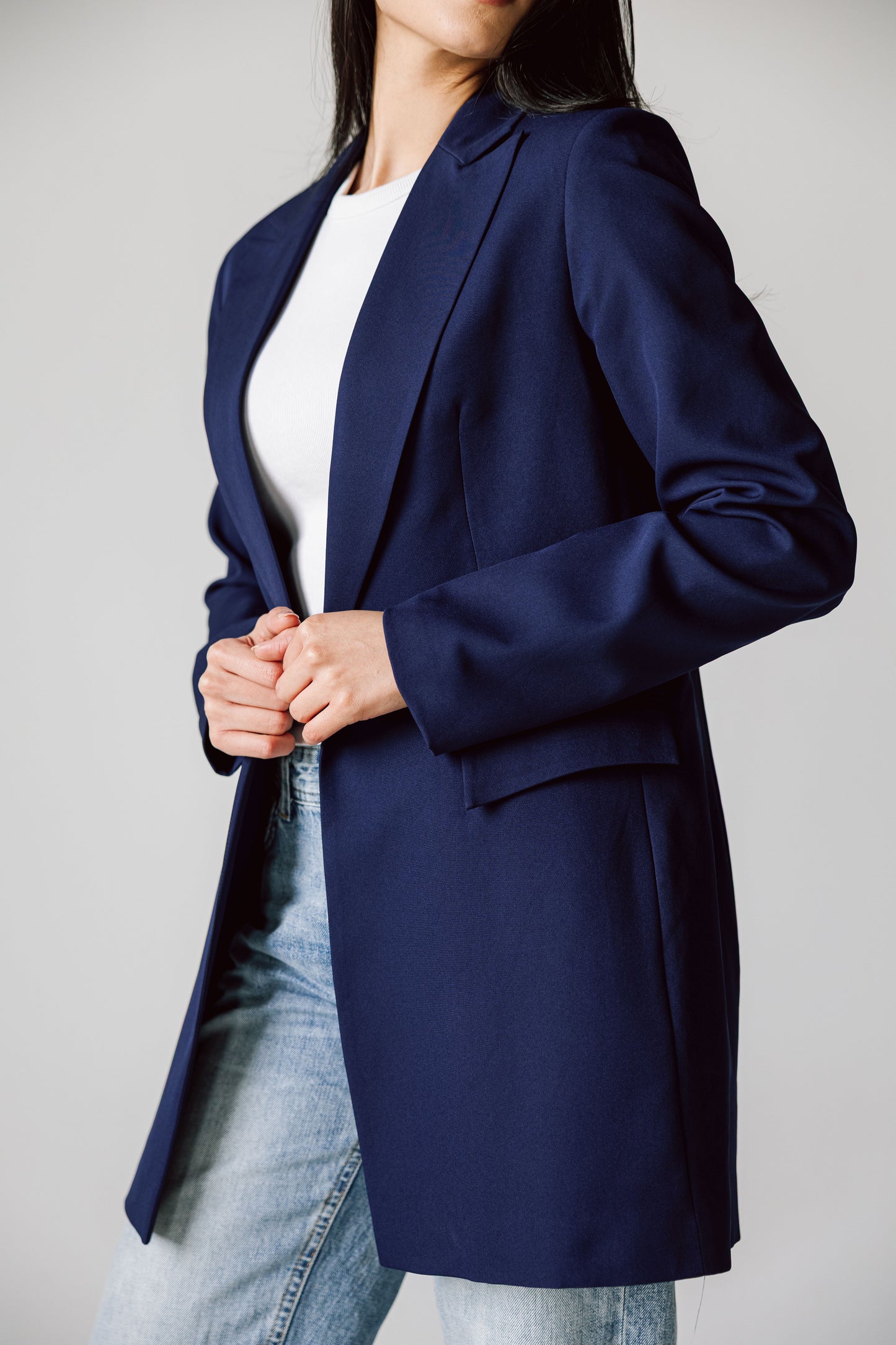 Slim fit navy blue blezer