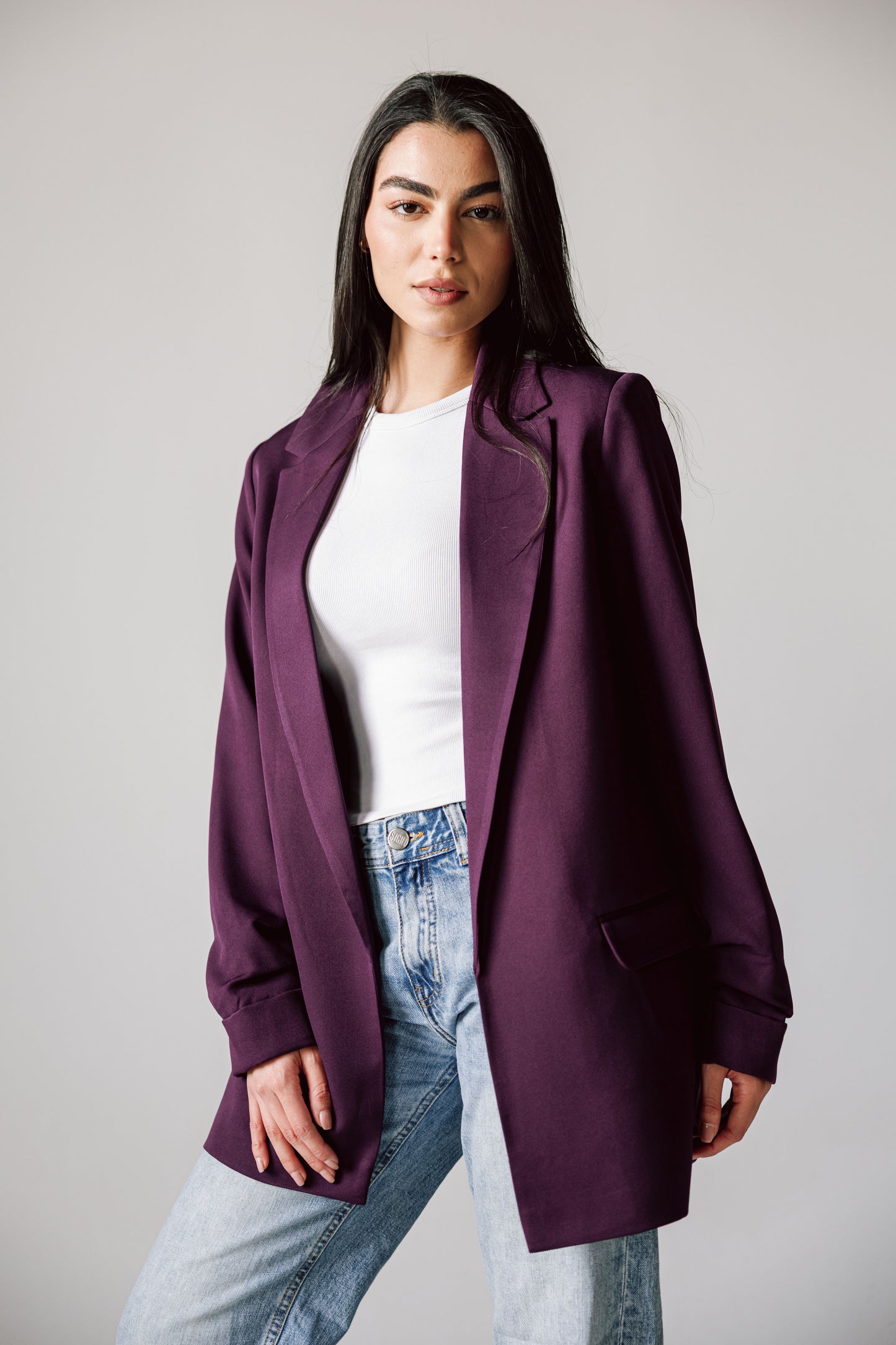 Slim fit Blazer in burgundy