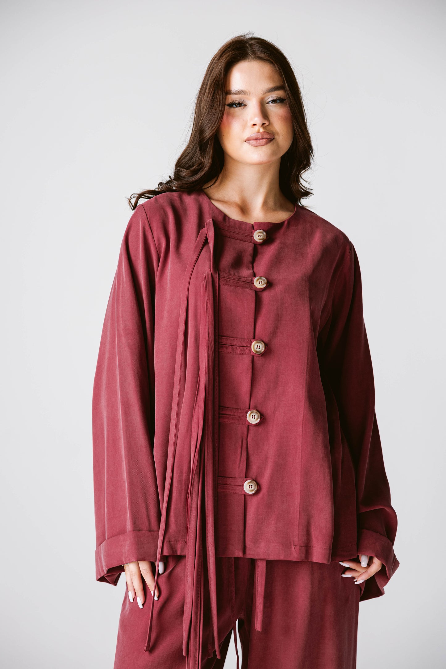 Fringes Set In Burgundy