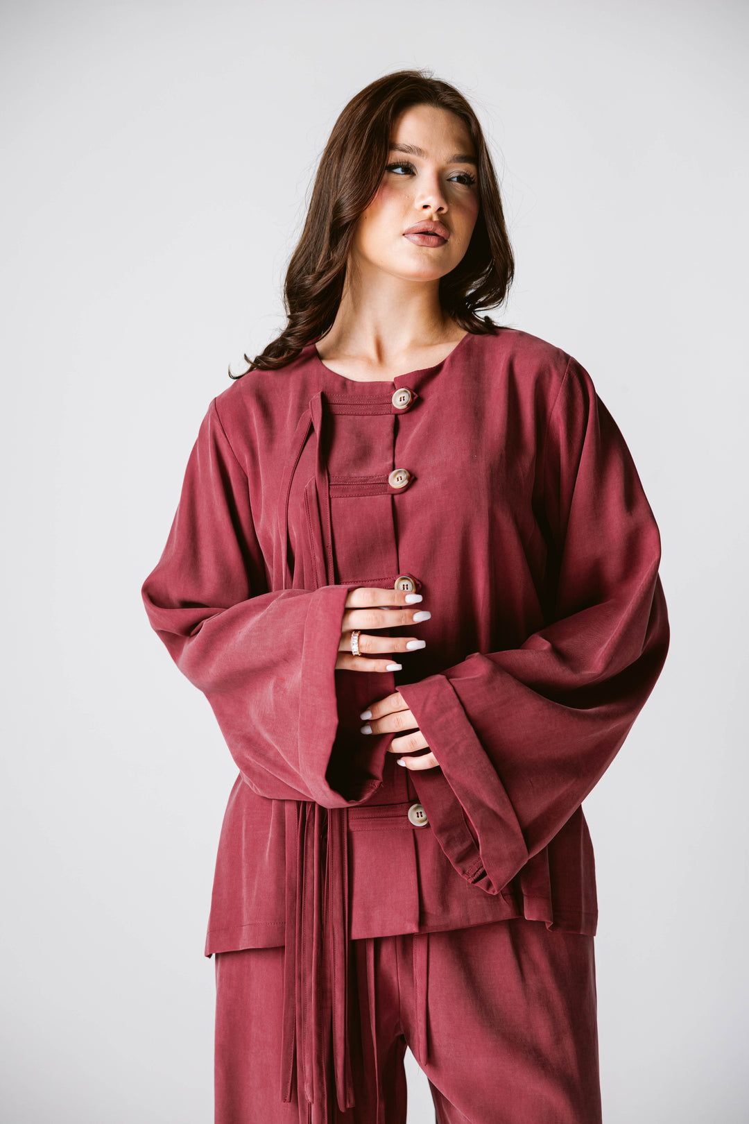 Fringes Set In Burgundy