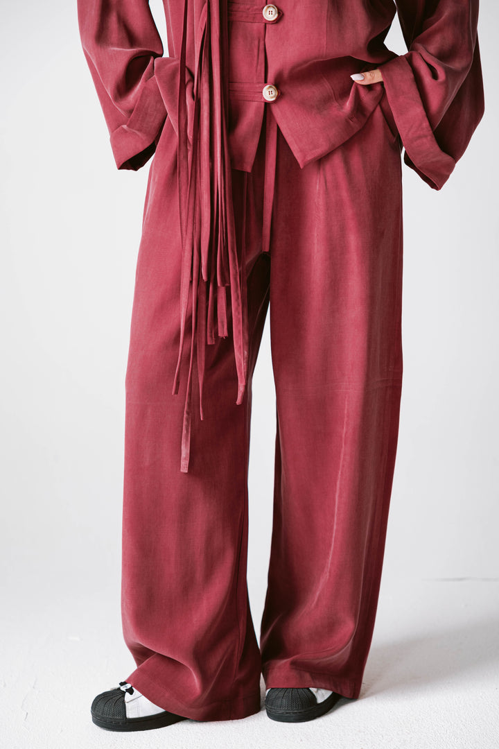 Fringes Set In Burgundy
