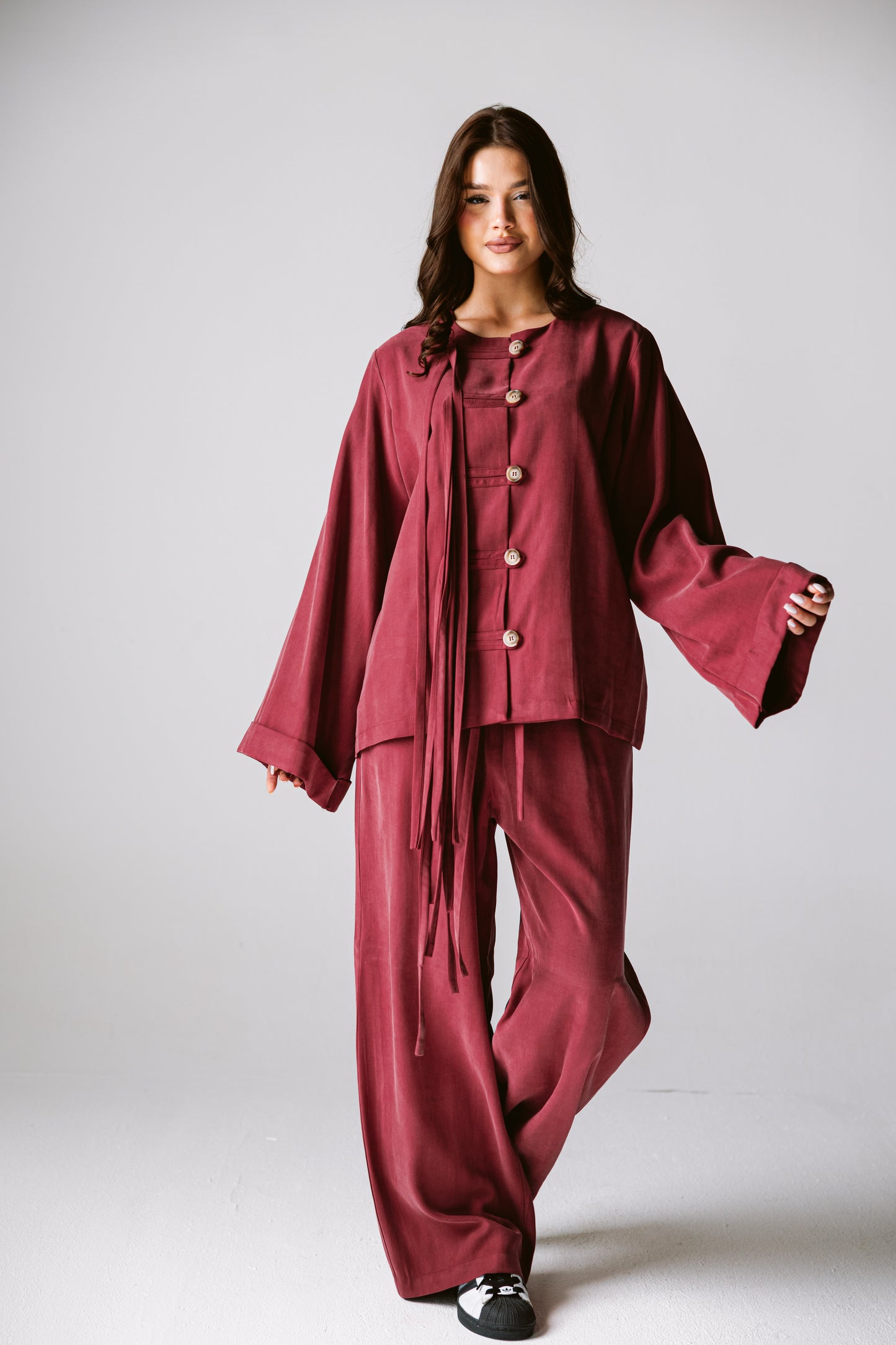 Fringes Set In Burgundy