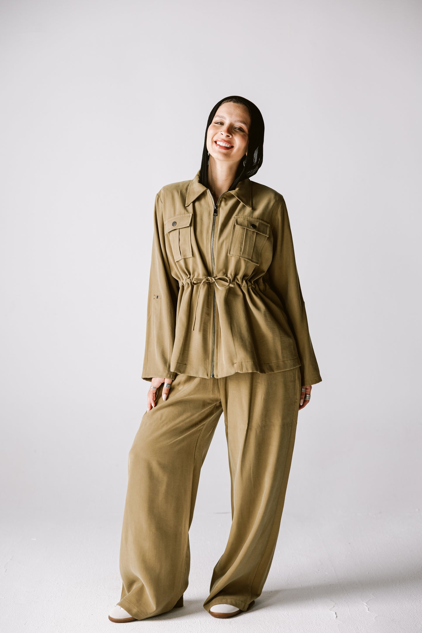 Light Bloom Set In Khaki Olive