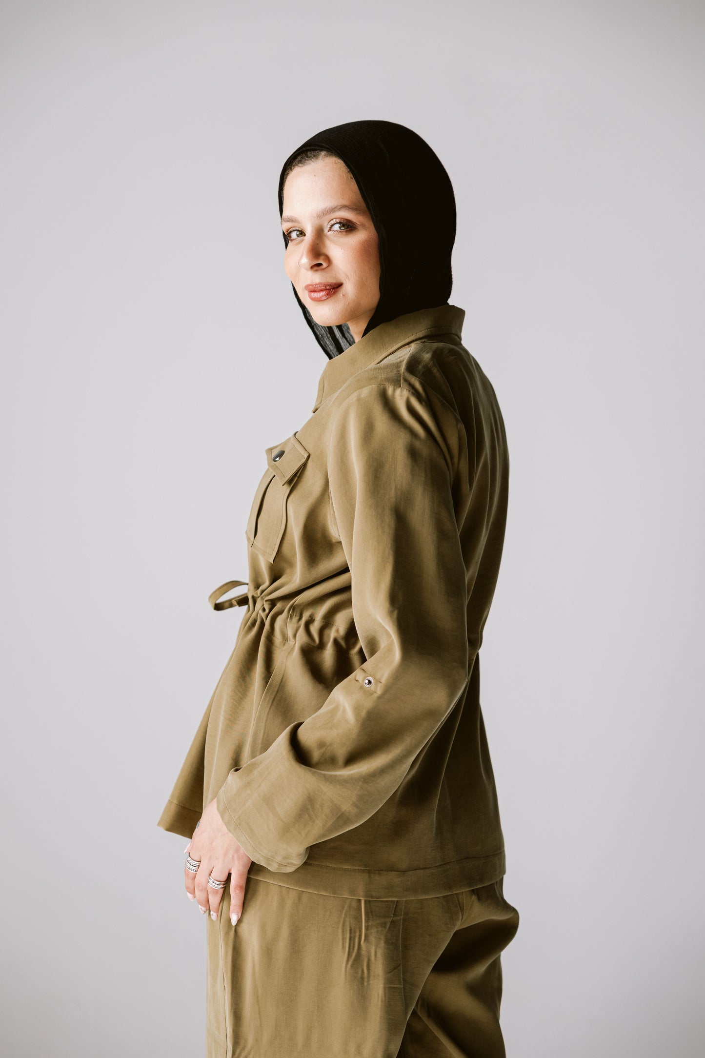 Light Bloom Set In Khaki Olive