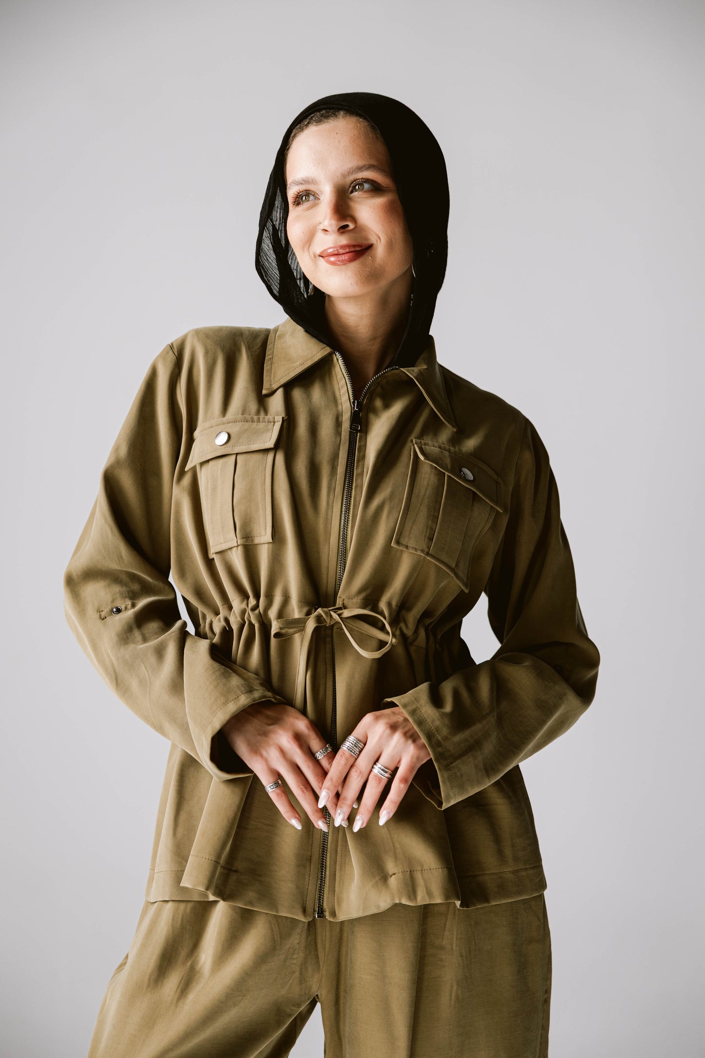 Light Bloom Set In Khaki Olive