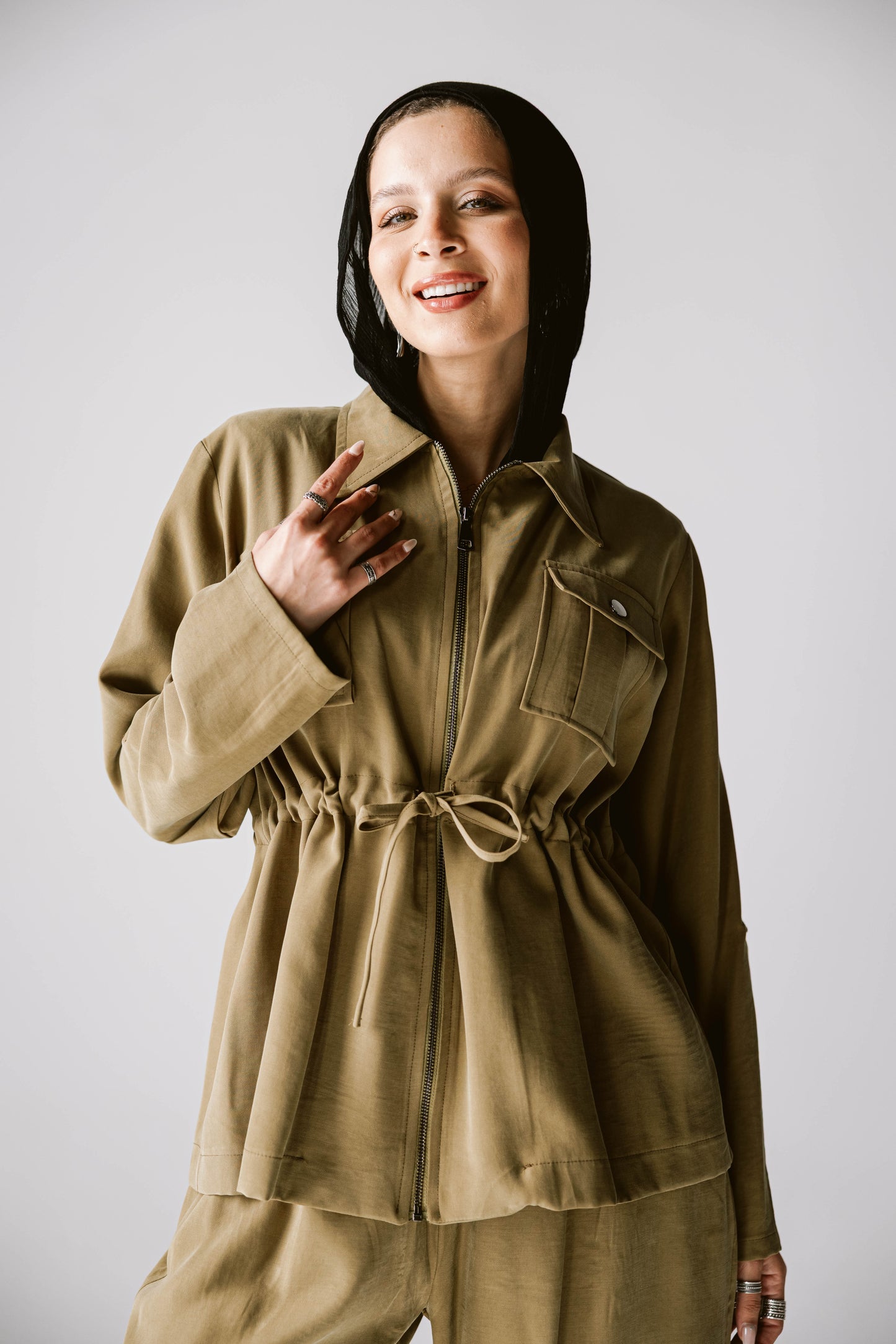 Light Bloom Set In Khaki Olive