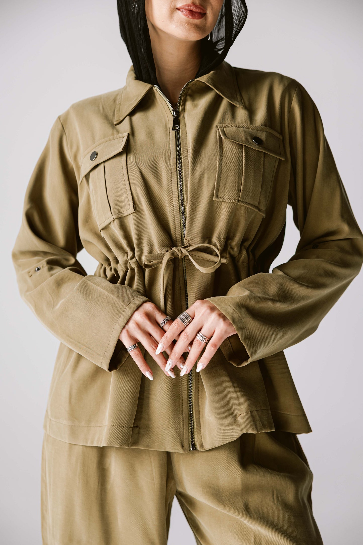 Light Bloom Set In Khaki Olive