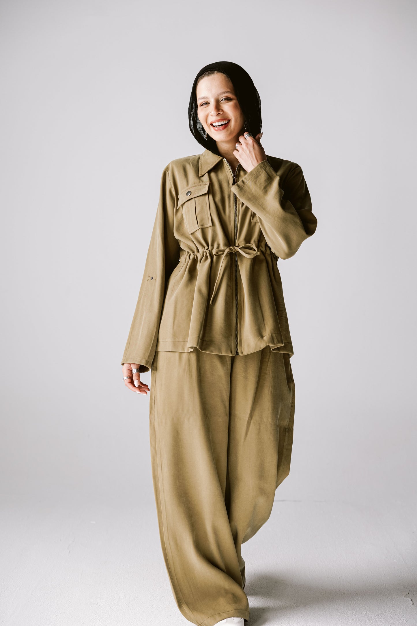 Light Bloom Set In Khaki Olive