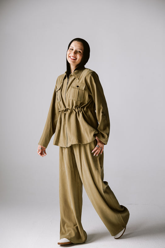 Light Bloom Set In Khaki Olive