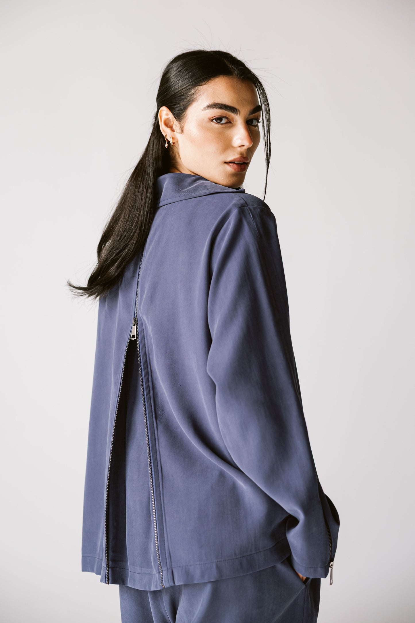 Back Zip Set In Navy