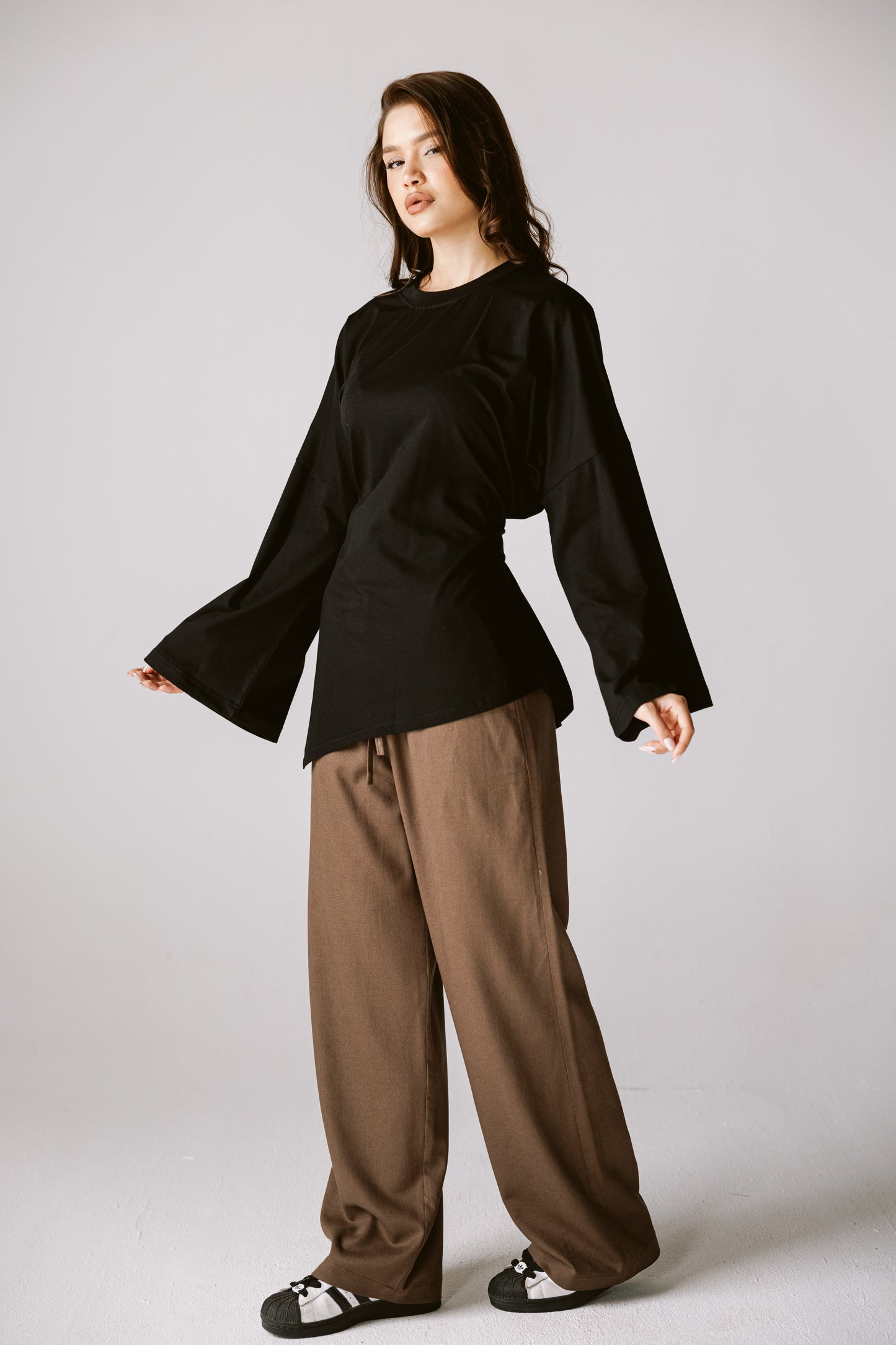 Pure linen pants IN Brown