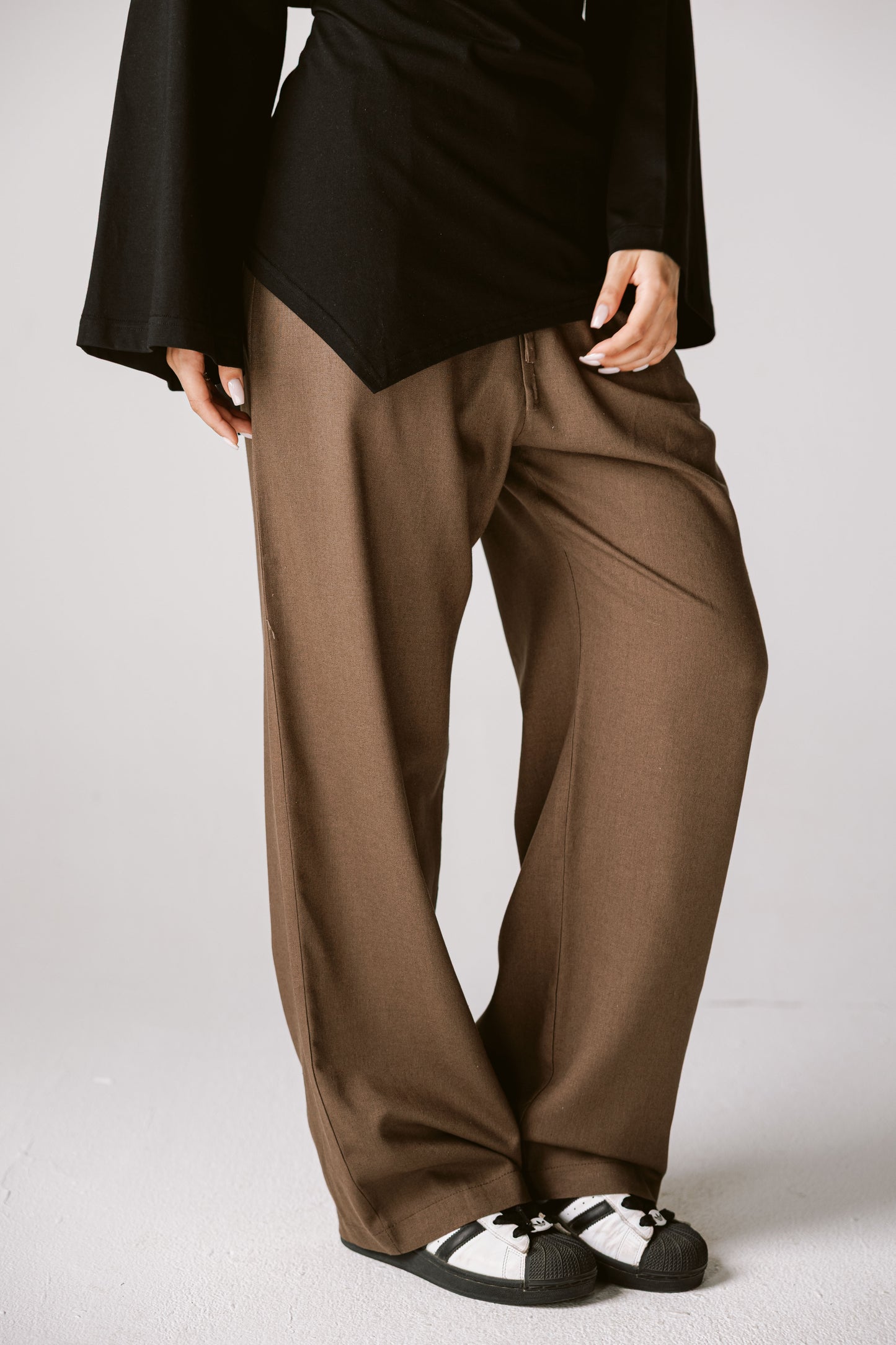 Pure linen pants IN Brown