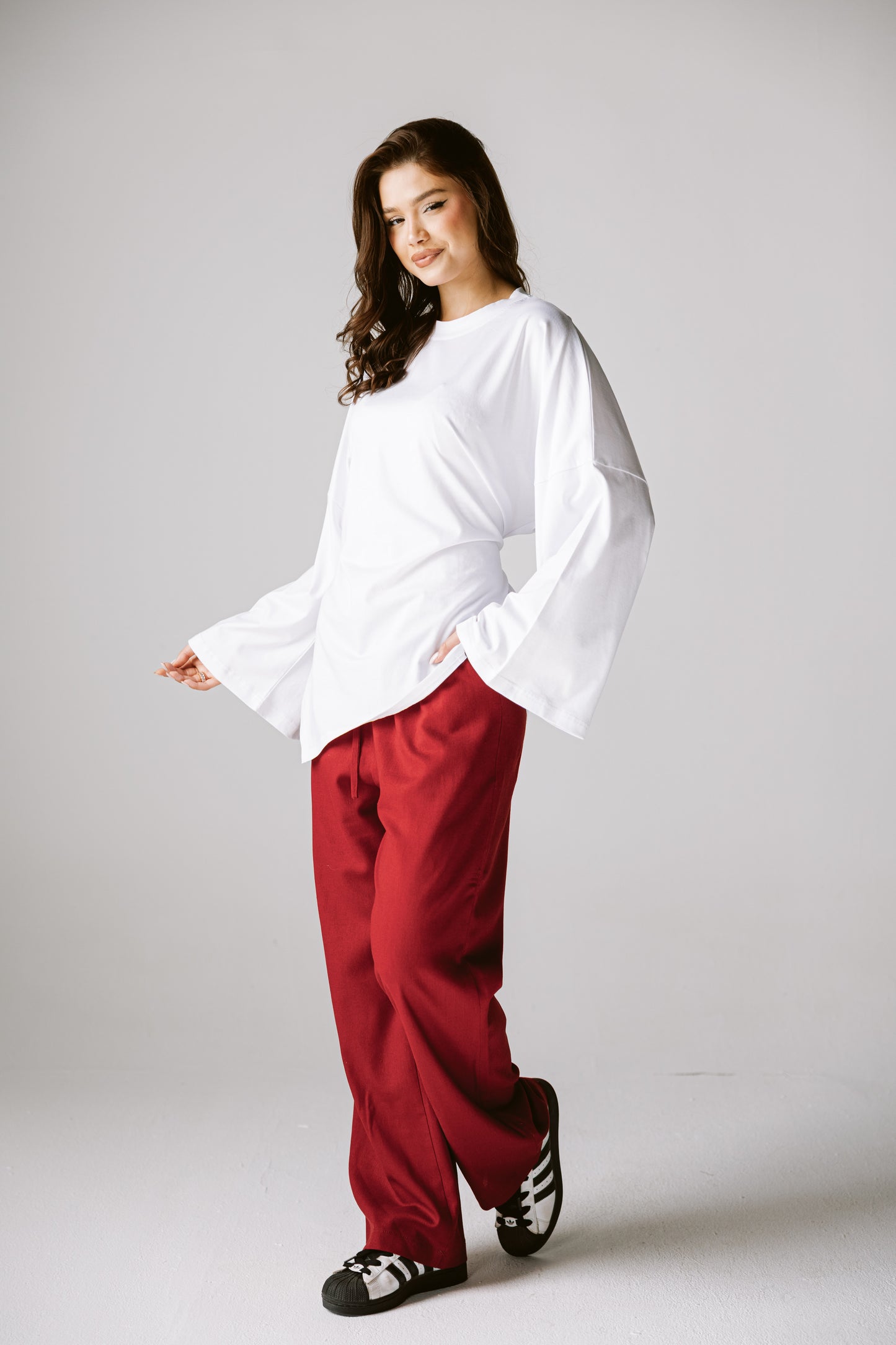 Waist Tie Top In white