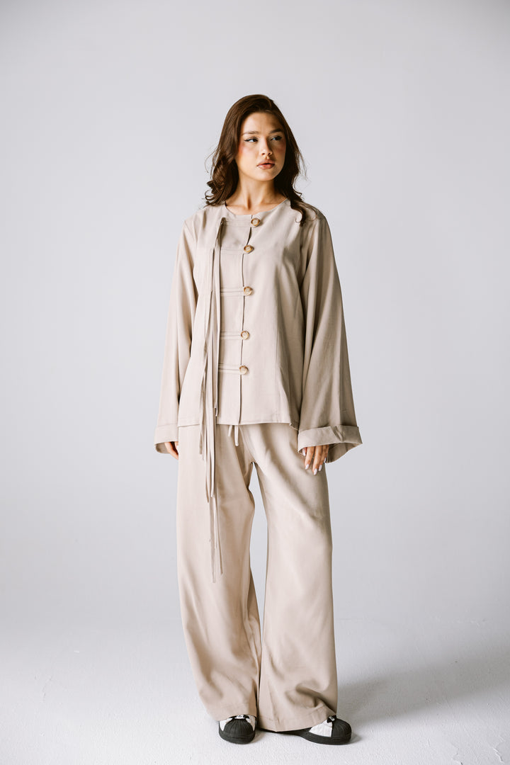 Fringes Set In Beige