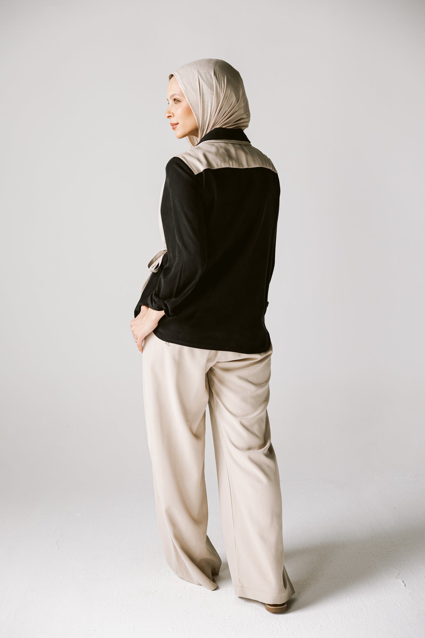 Layered Blazer Set In Black