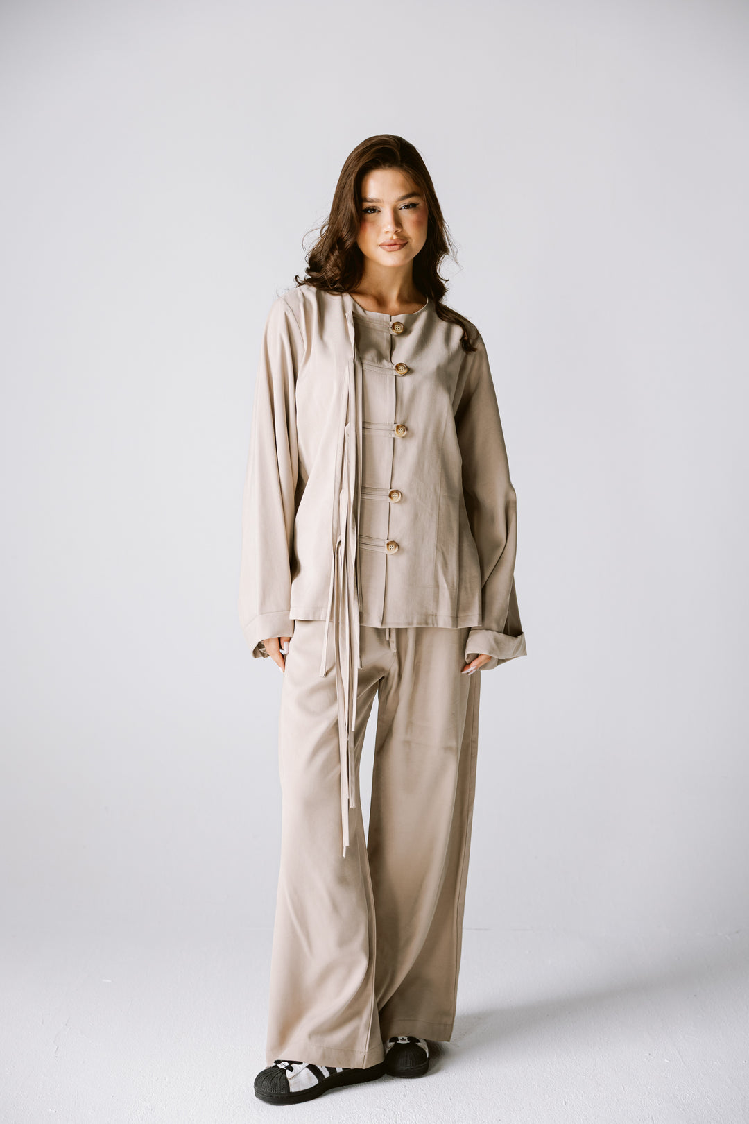Fringes Set In Beige