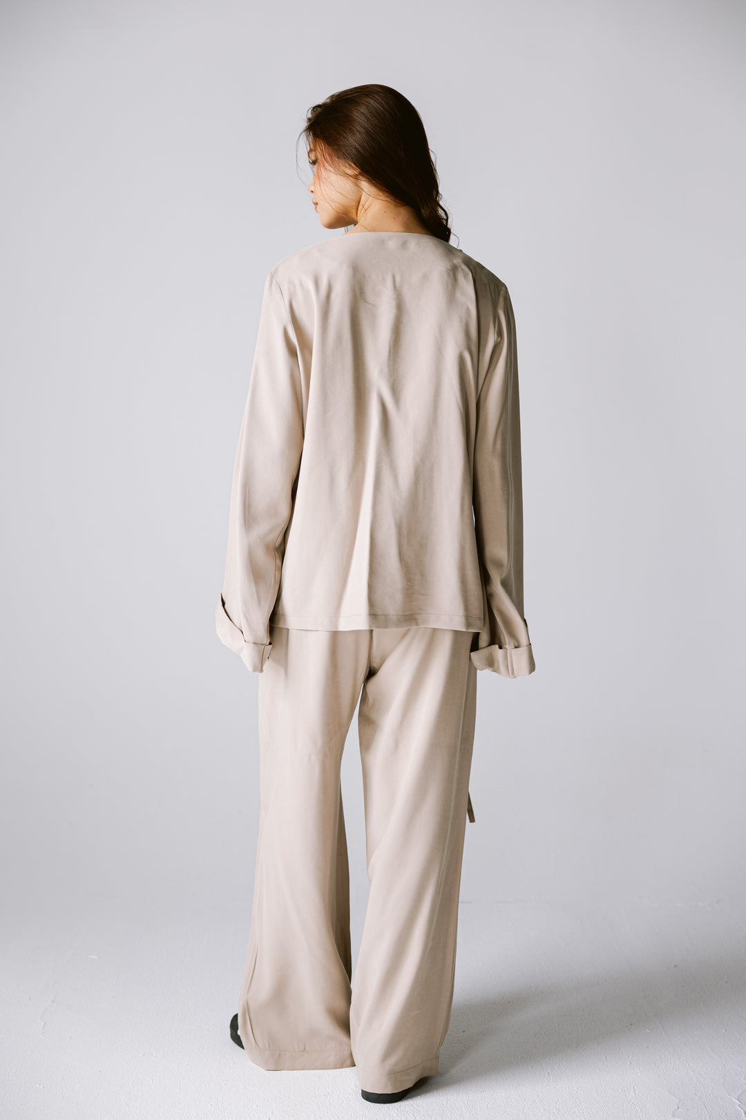 Fringes Set In Beige