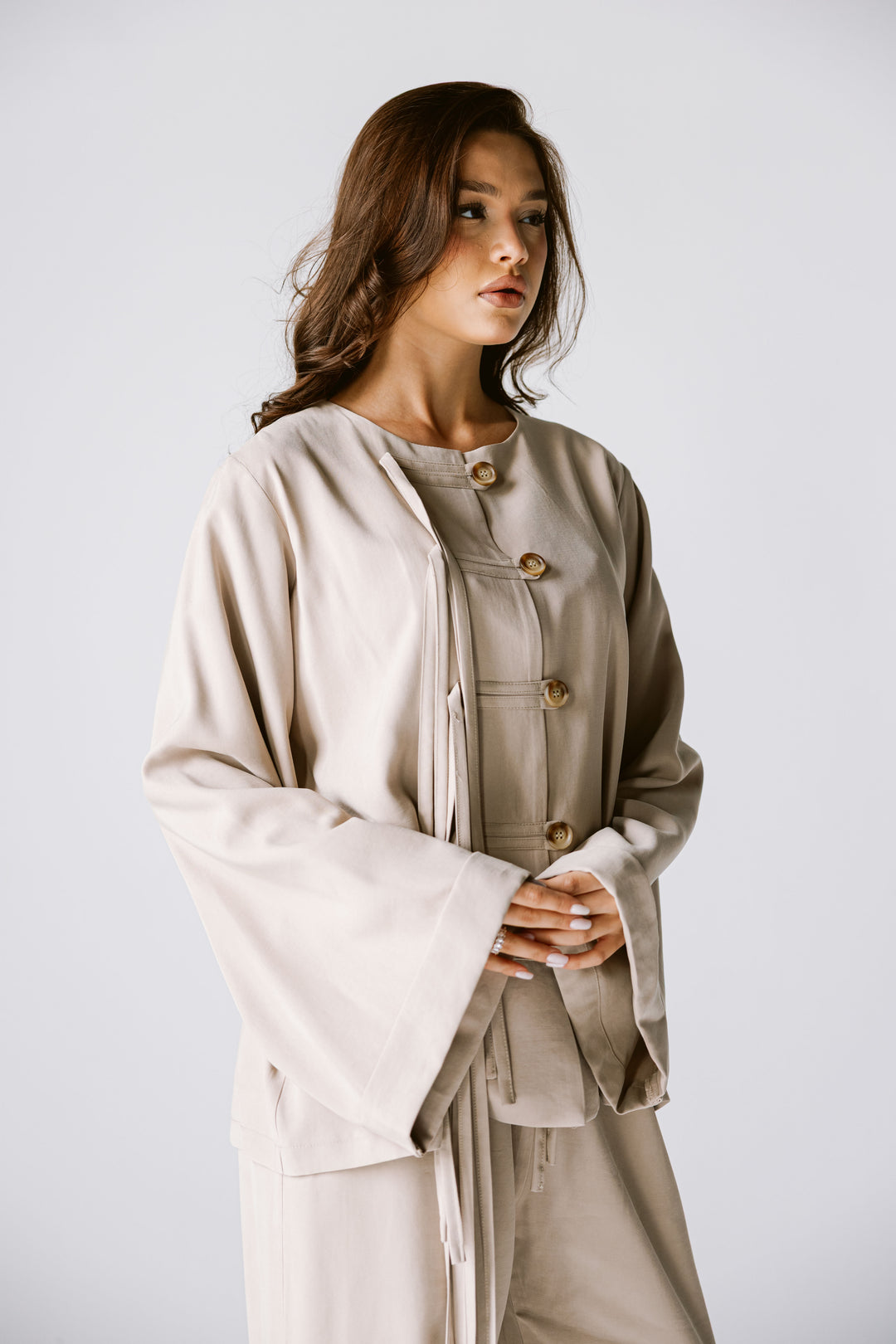 Fringes Set In Beige