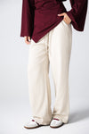 Pure linen pants in Beige