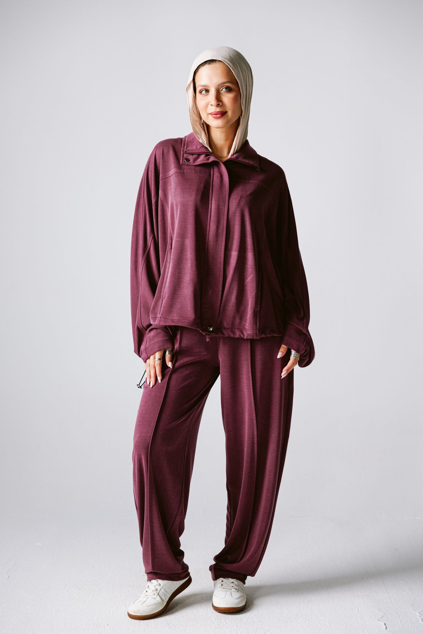 Essential Cotton set In Burgundy