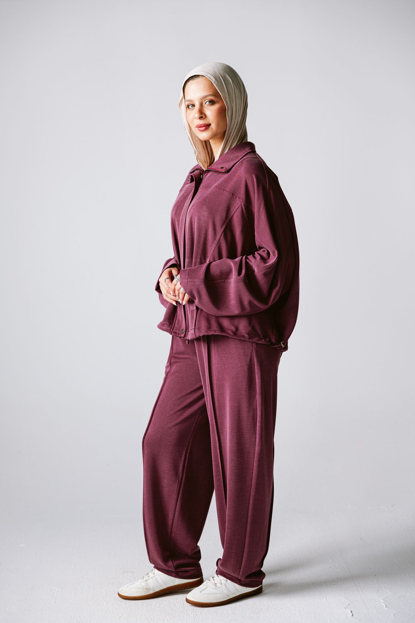 Essential Cotton set In Burgundy
