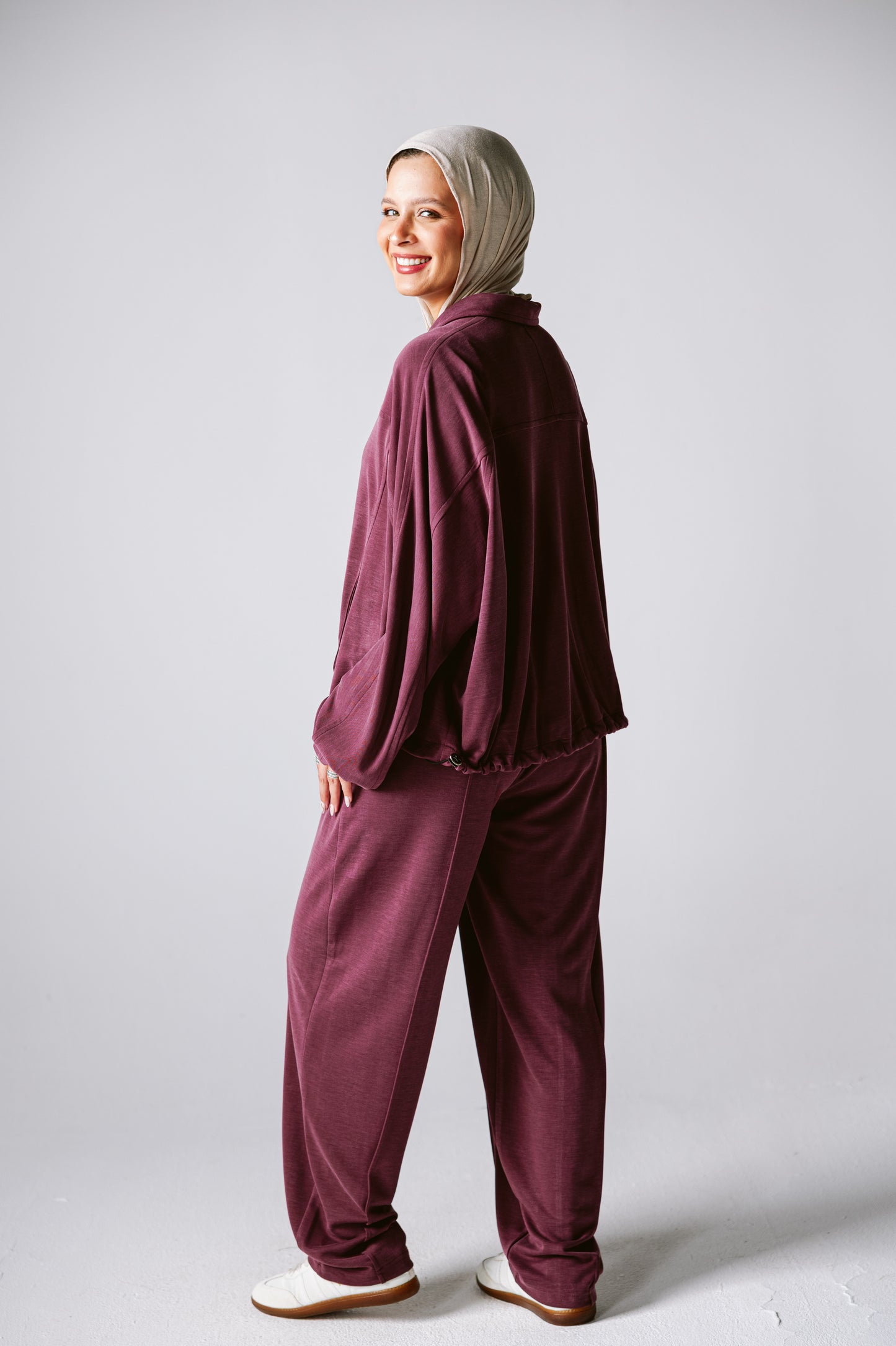 Essential Cotton set In Burgundy