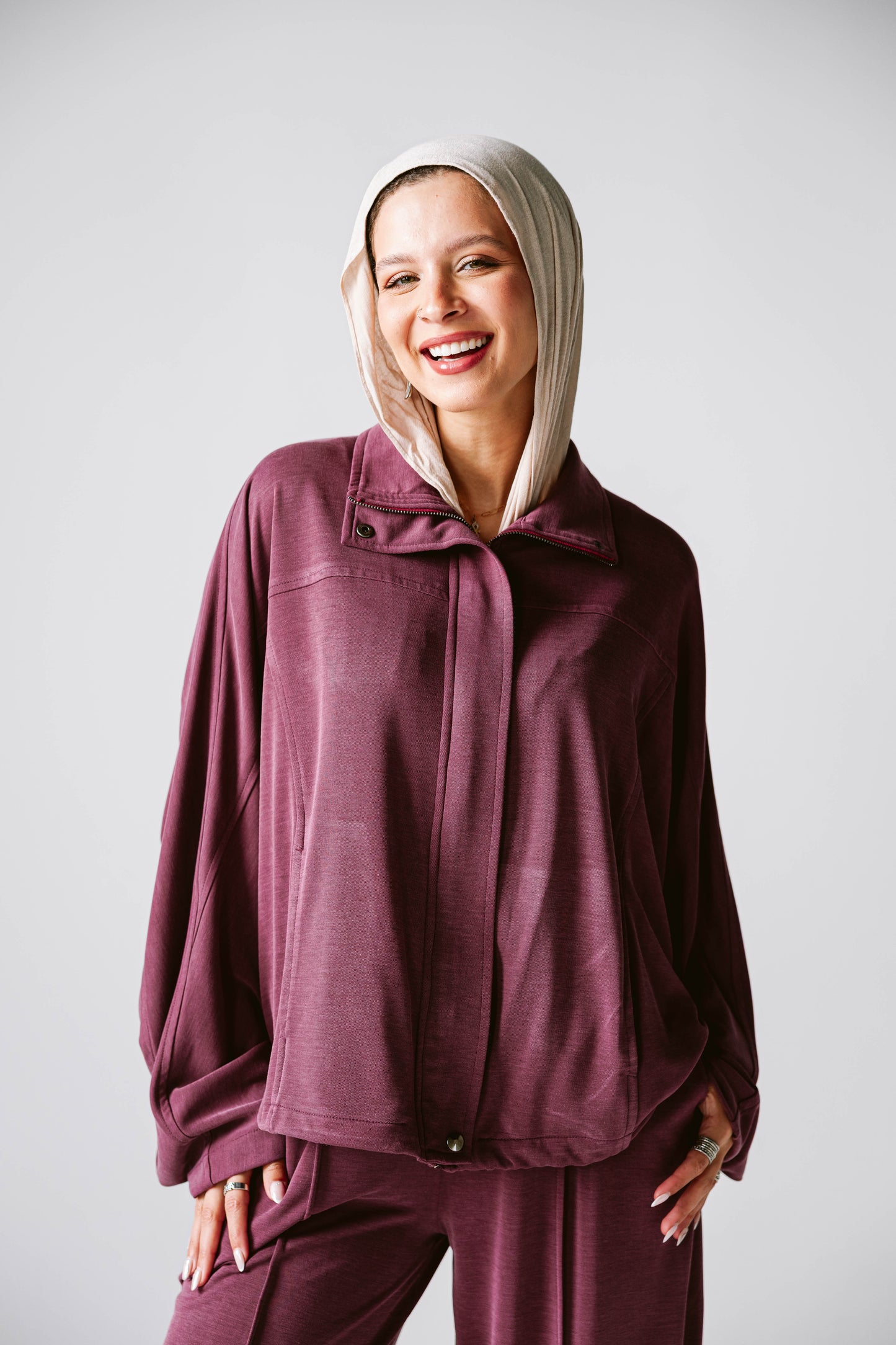 Essential Cotton set In Burgundy