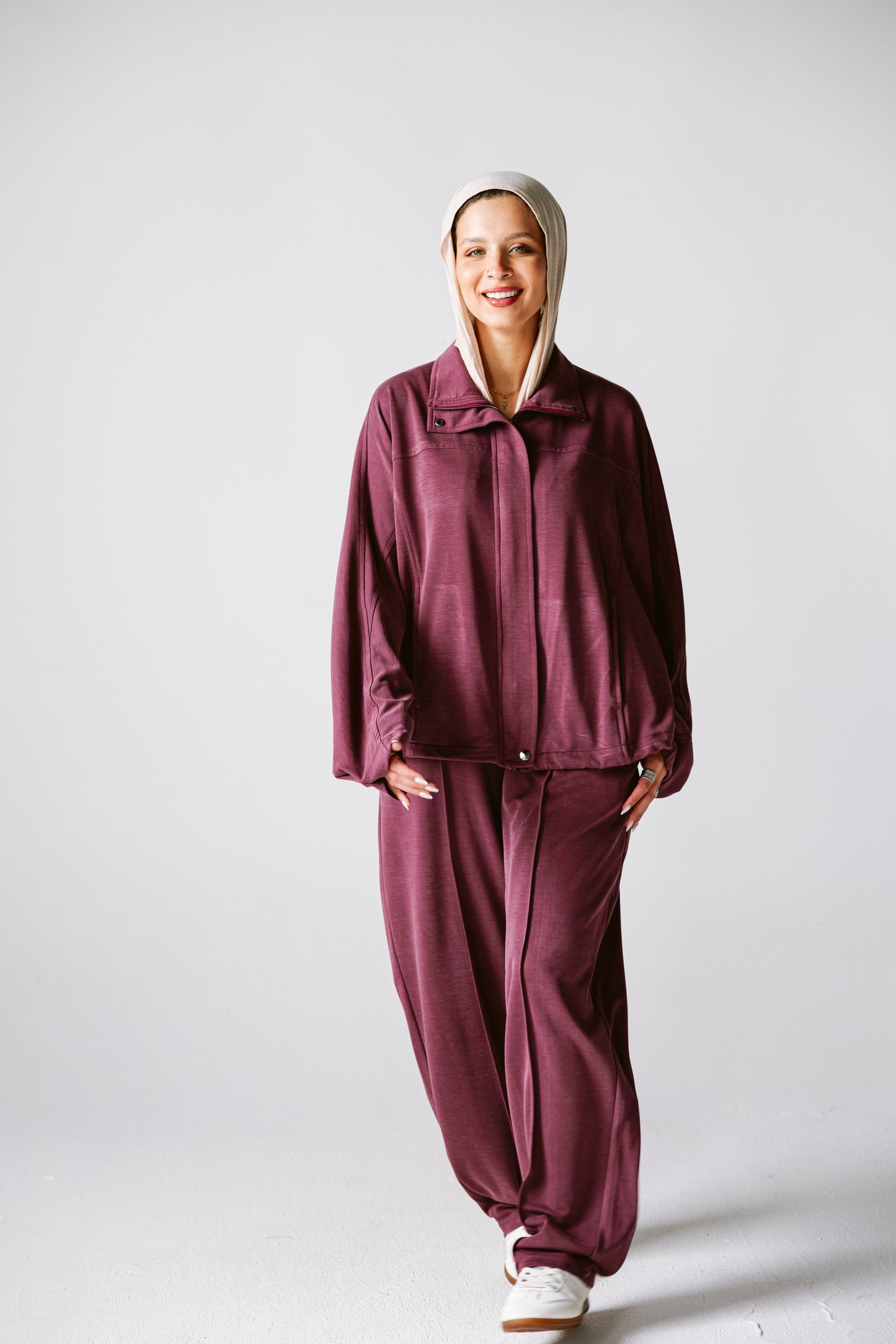 Essential Cotton set In Burgundy