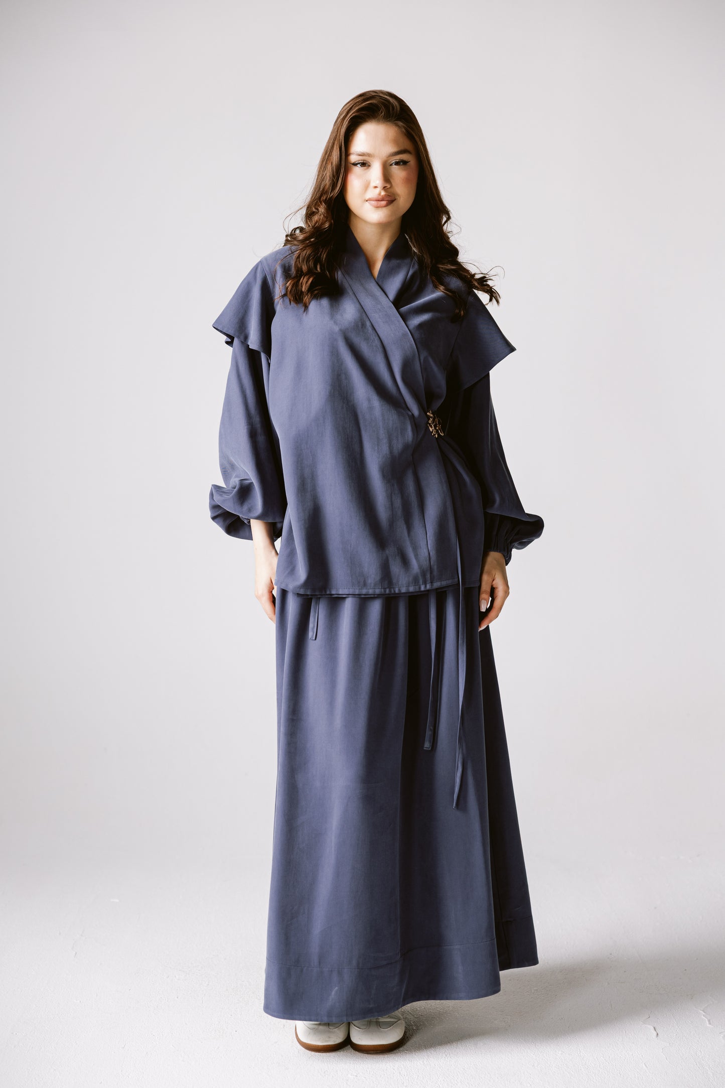 Wrap skirt set In Navy