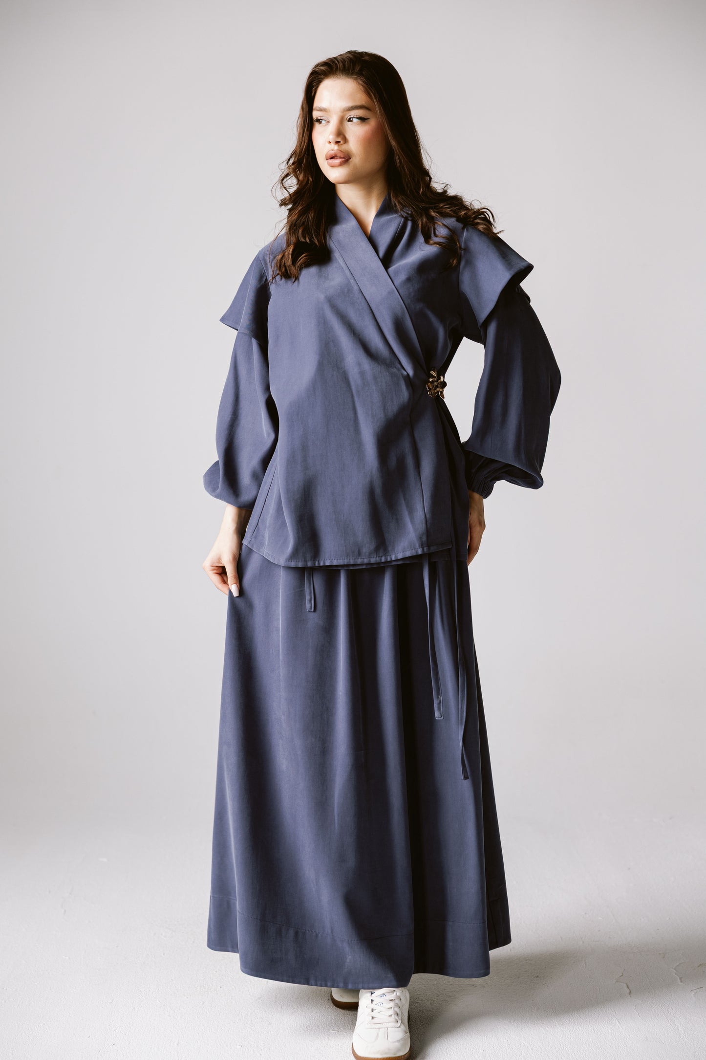 Wrap skirt set In Navy