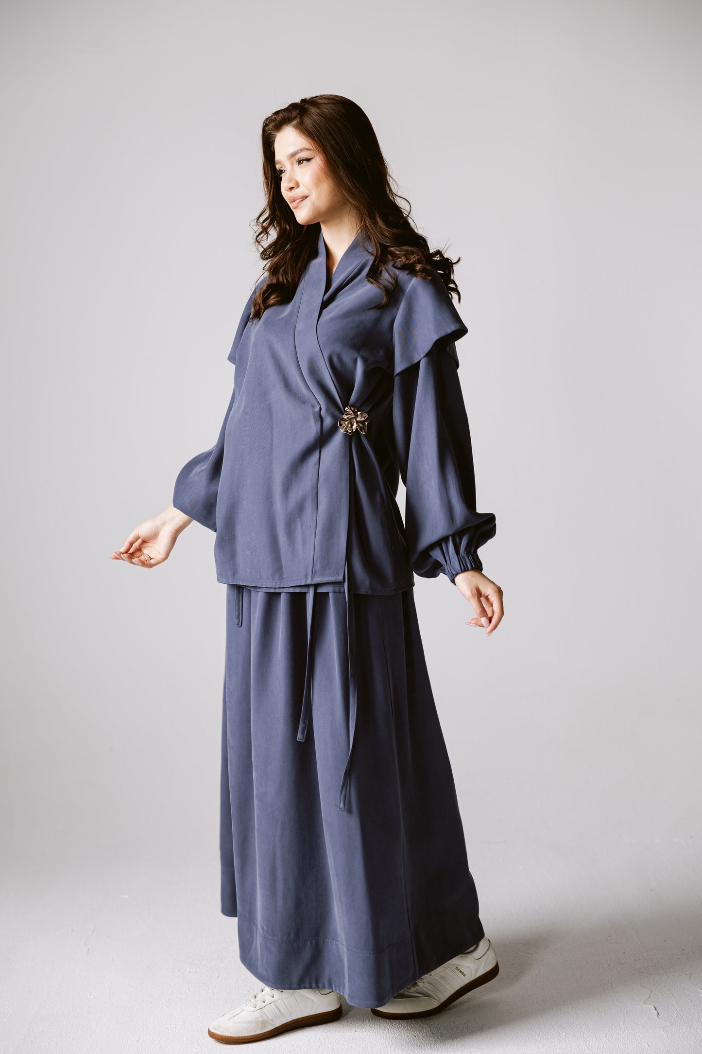Wrap skirt set In Navy