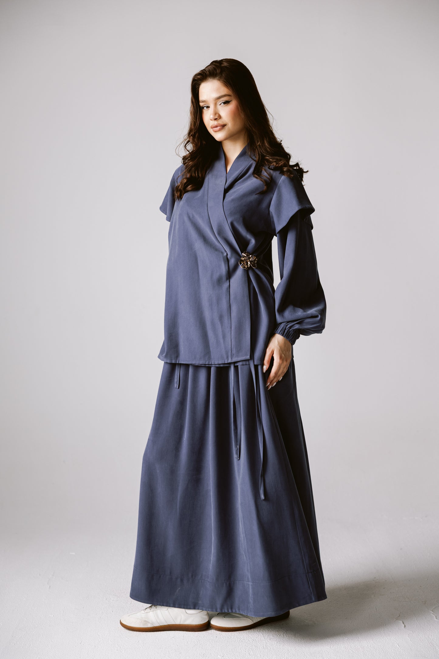 Wrap skirt set In Navy