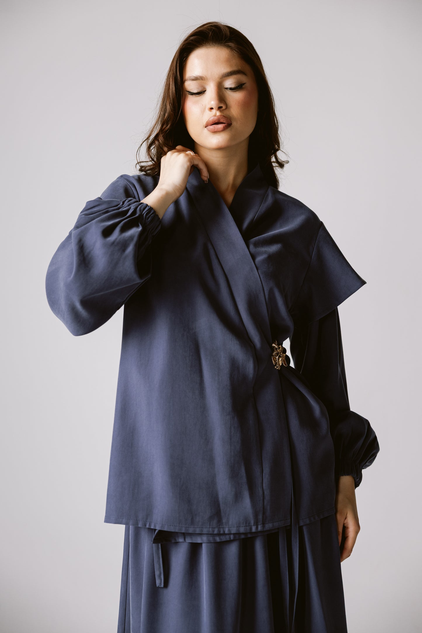 Wrap skirt set In Navy
