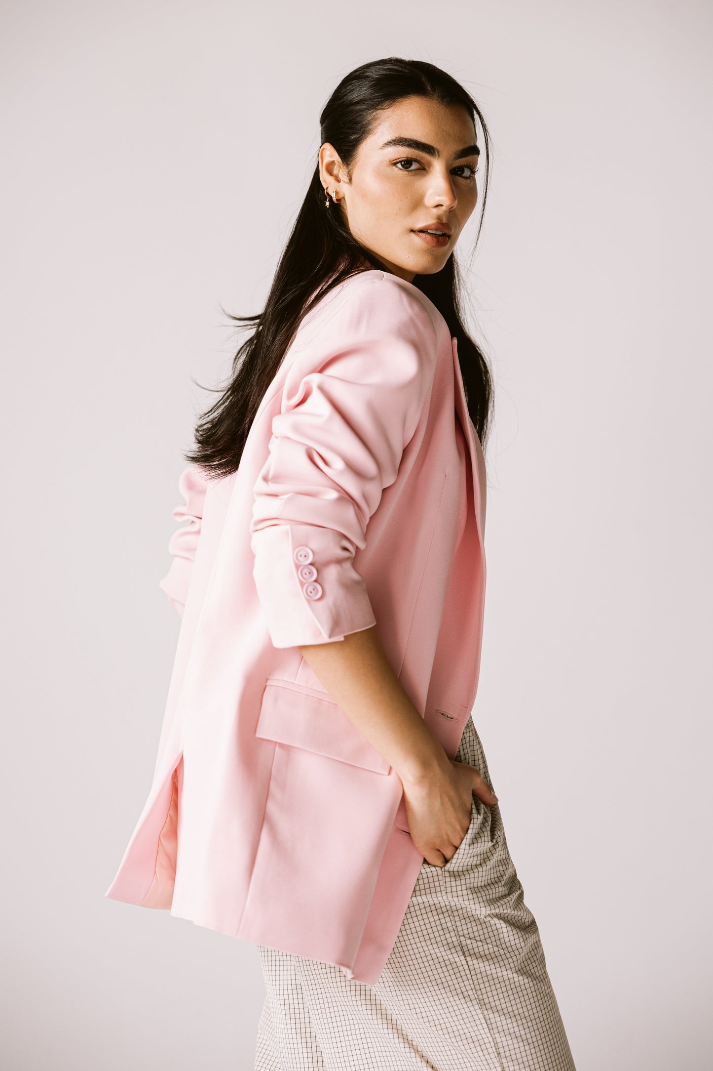 Oversized Statement Blazer In pink