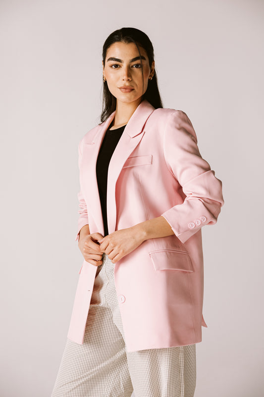 Oversized Statement Blazer In pink