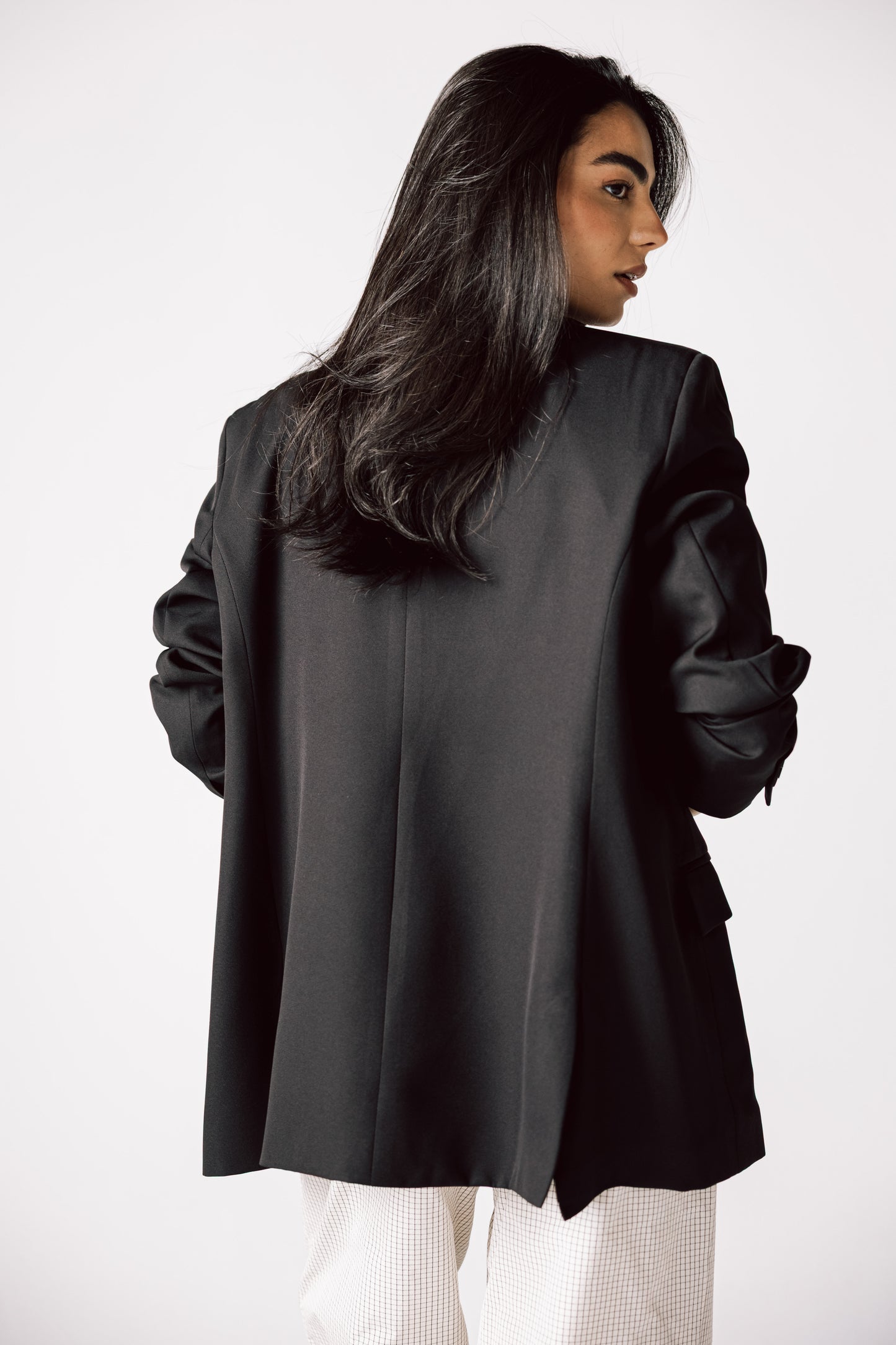 Oversized Statement Blazer In Black