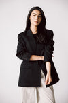 Oversized Statement Blazer In Black