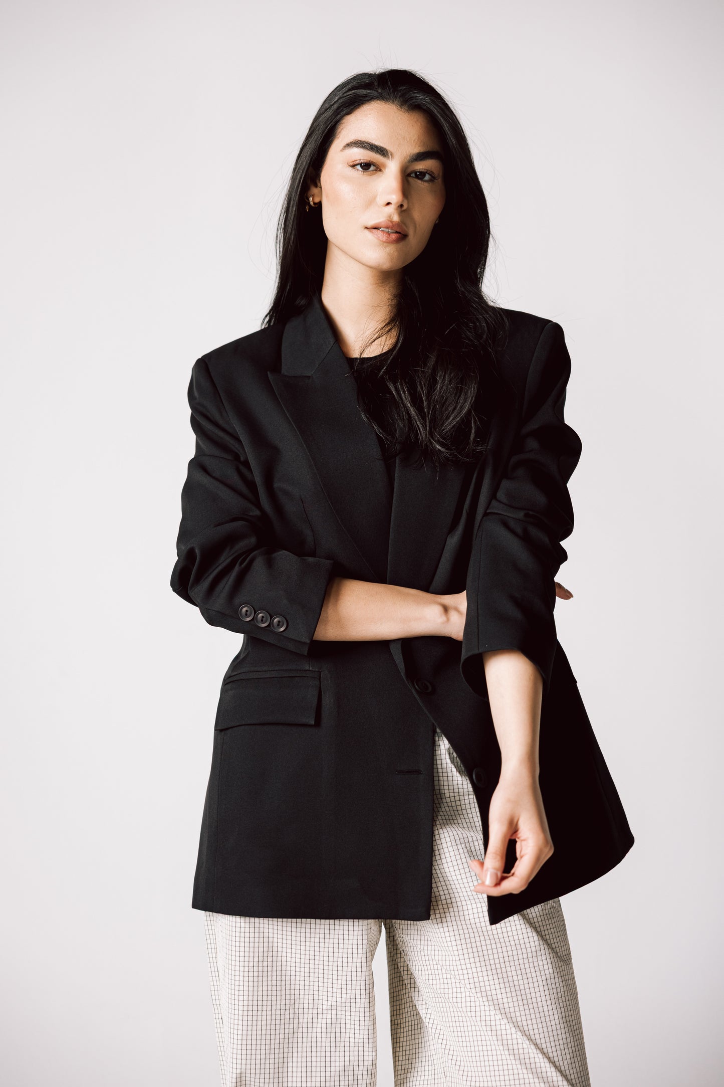 Oversized Statement Blazer In Black