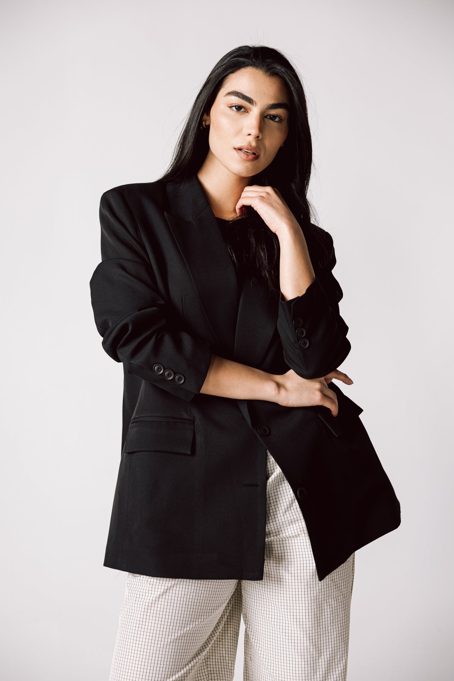 Oversized Statement Blazer In Black