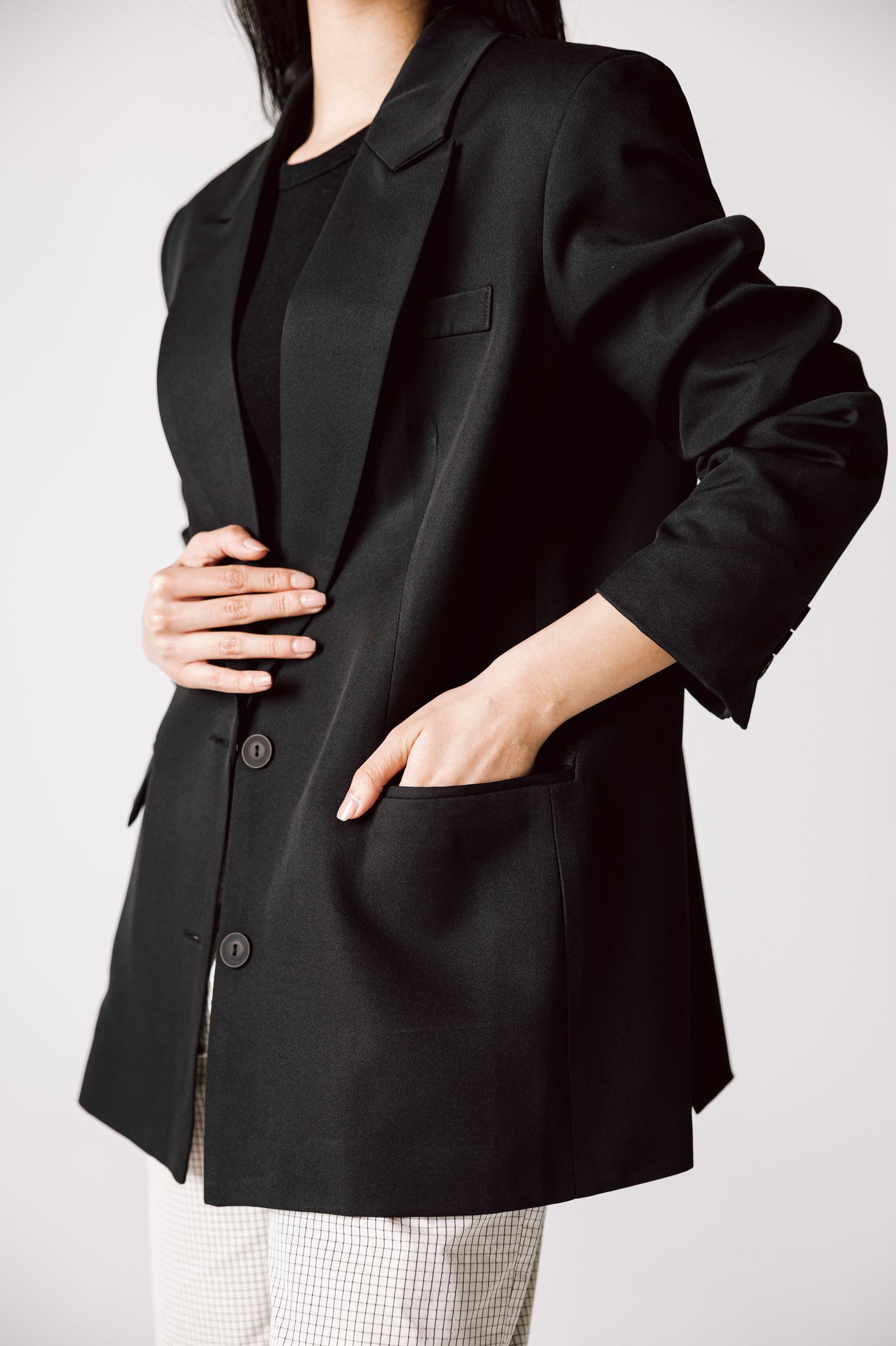 Oversized Statement Blazer In Black