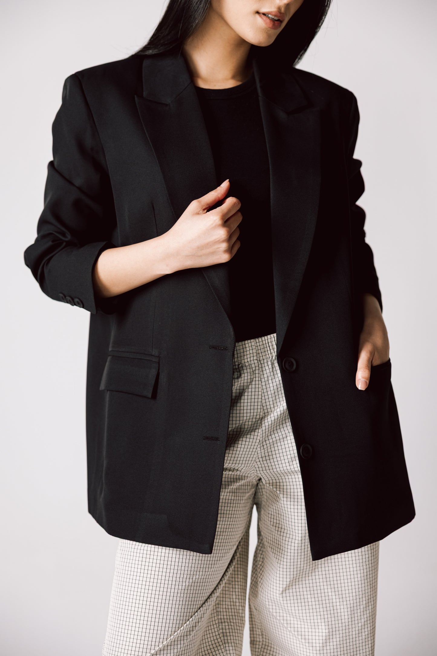 Oversized Statement Blazer In Black