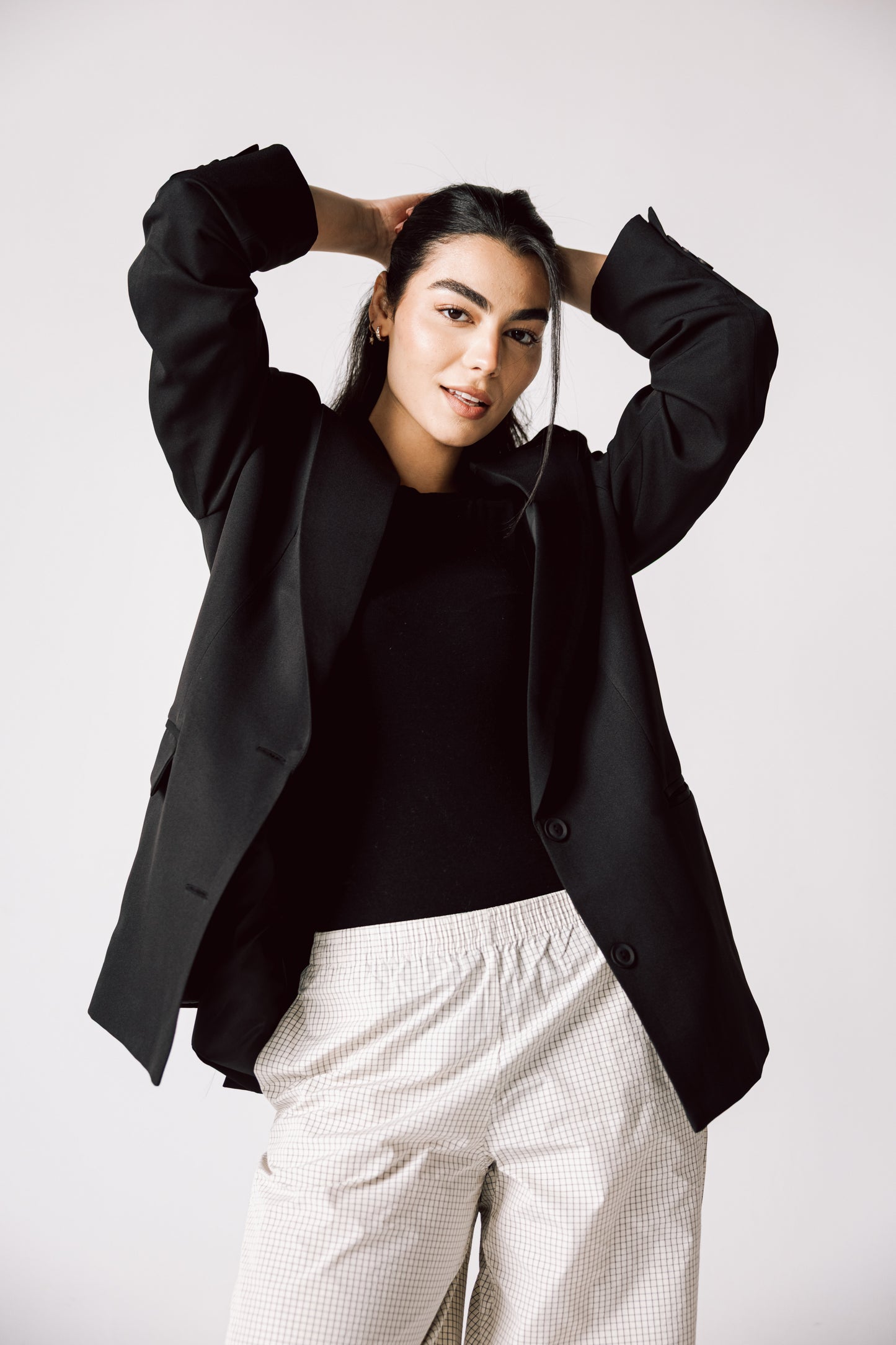 Oversized Statement Blazer In Black