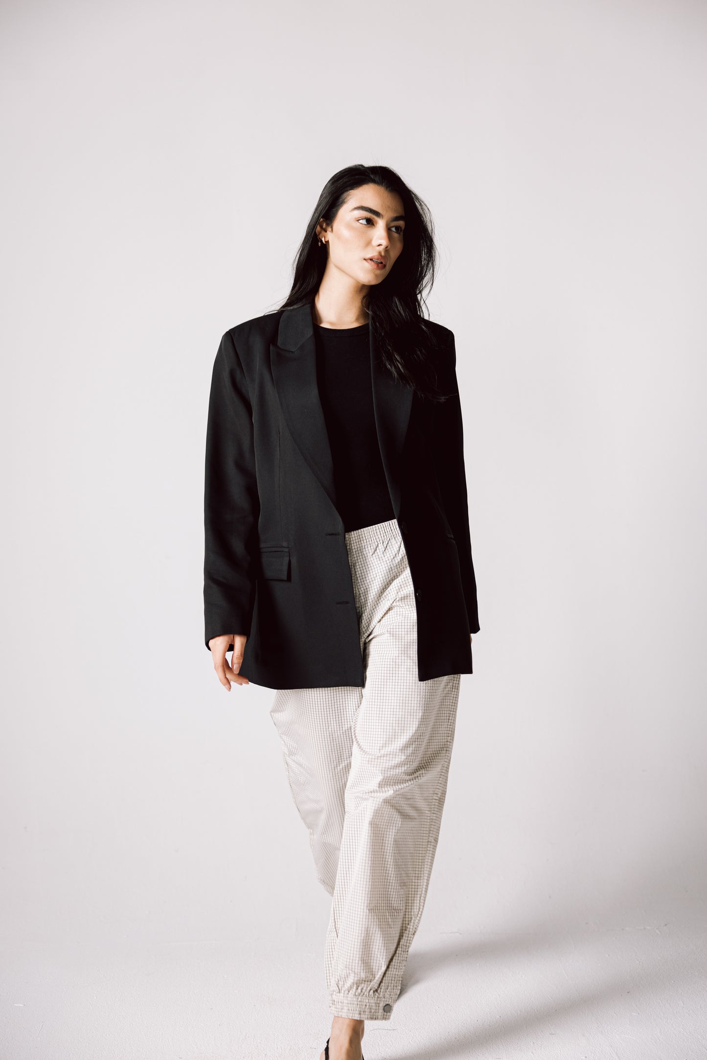 Oversized Statement Blazer In Black