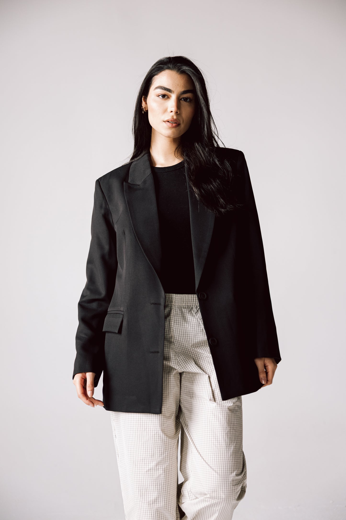 Oversized Statement Blazer In Black