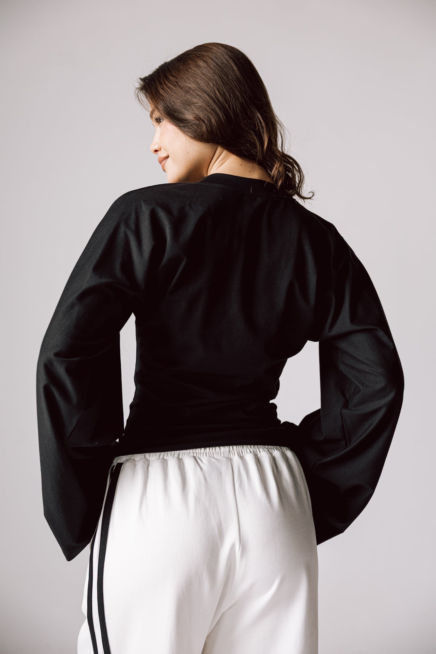 Wide cotton pants In White
