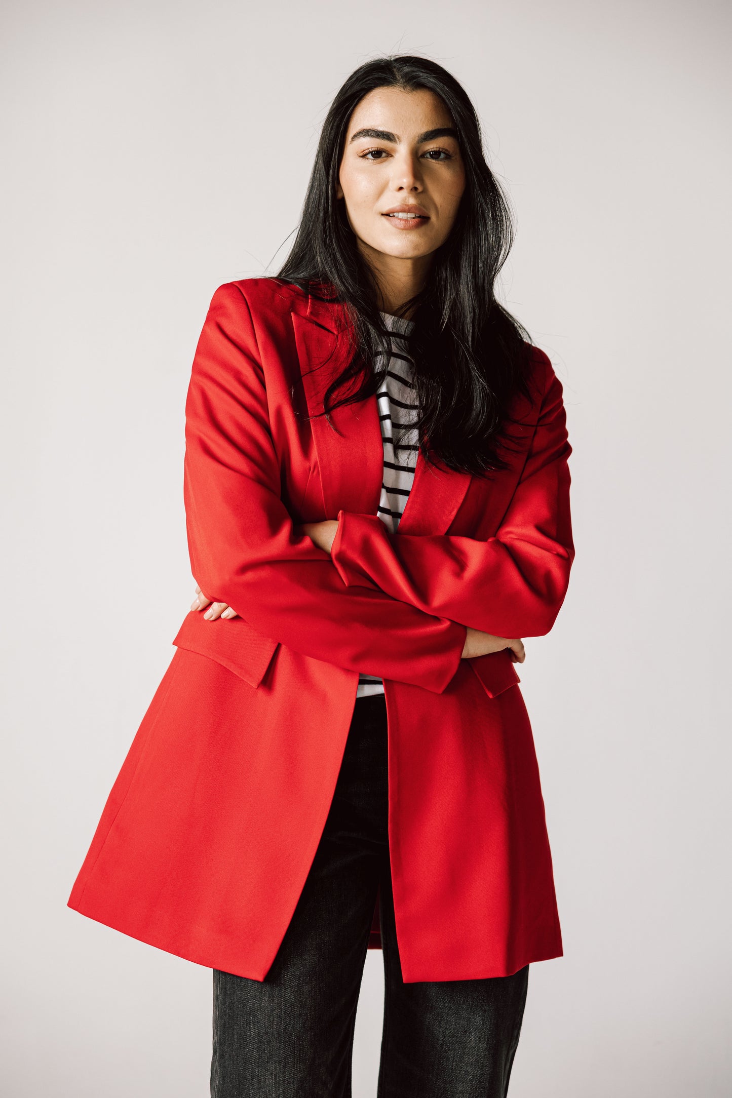 SLIM FIT RED BLAZER