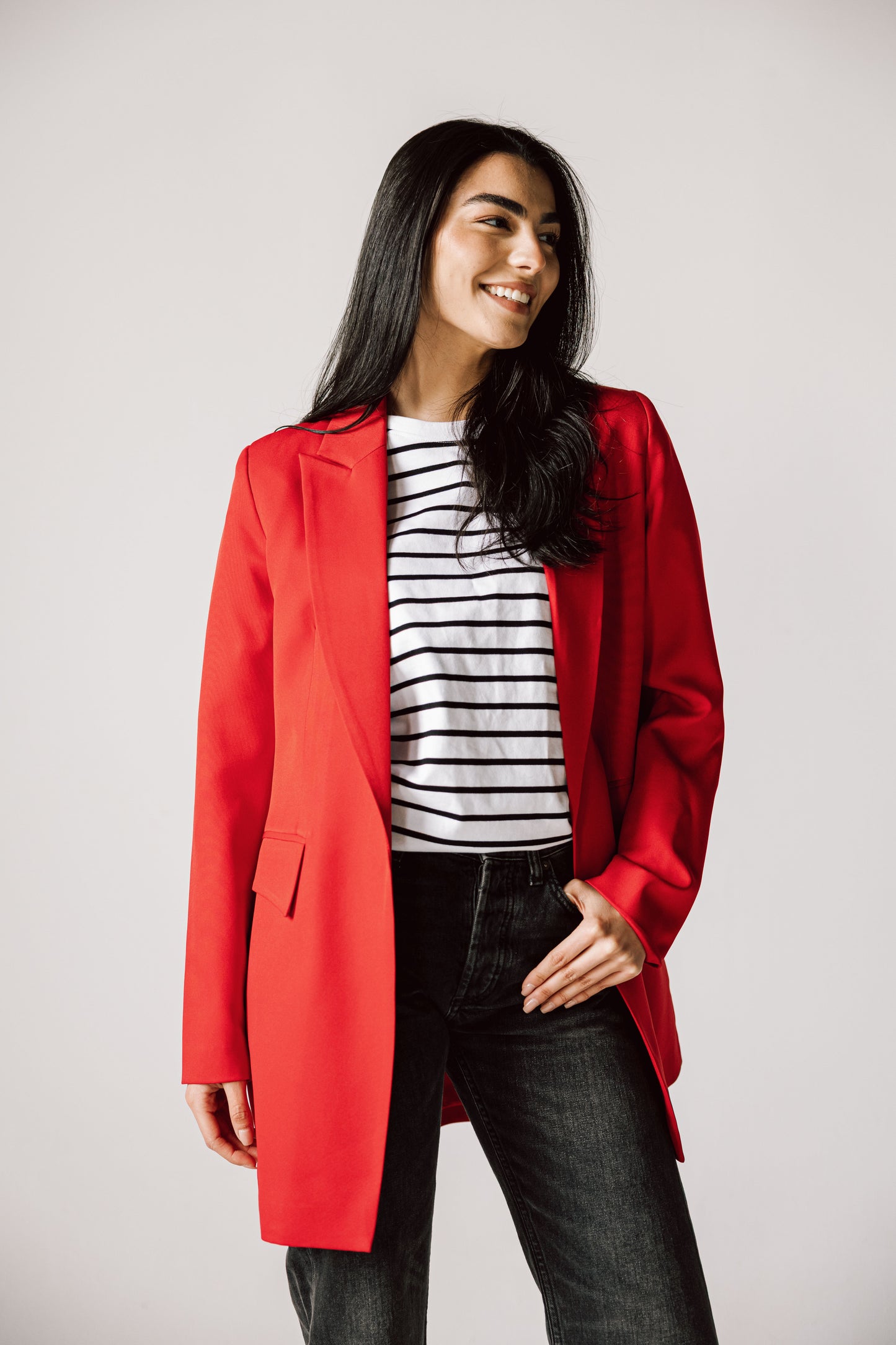 SLIM FIT RED BLAZER